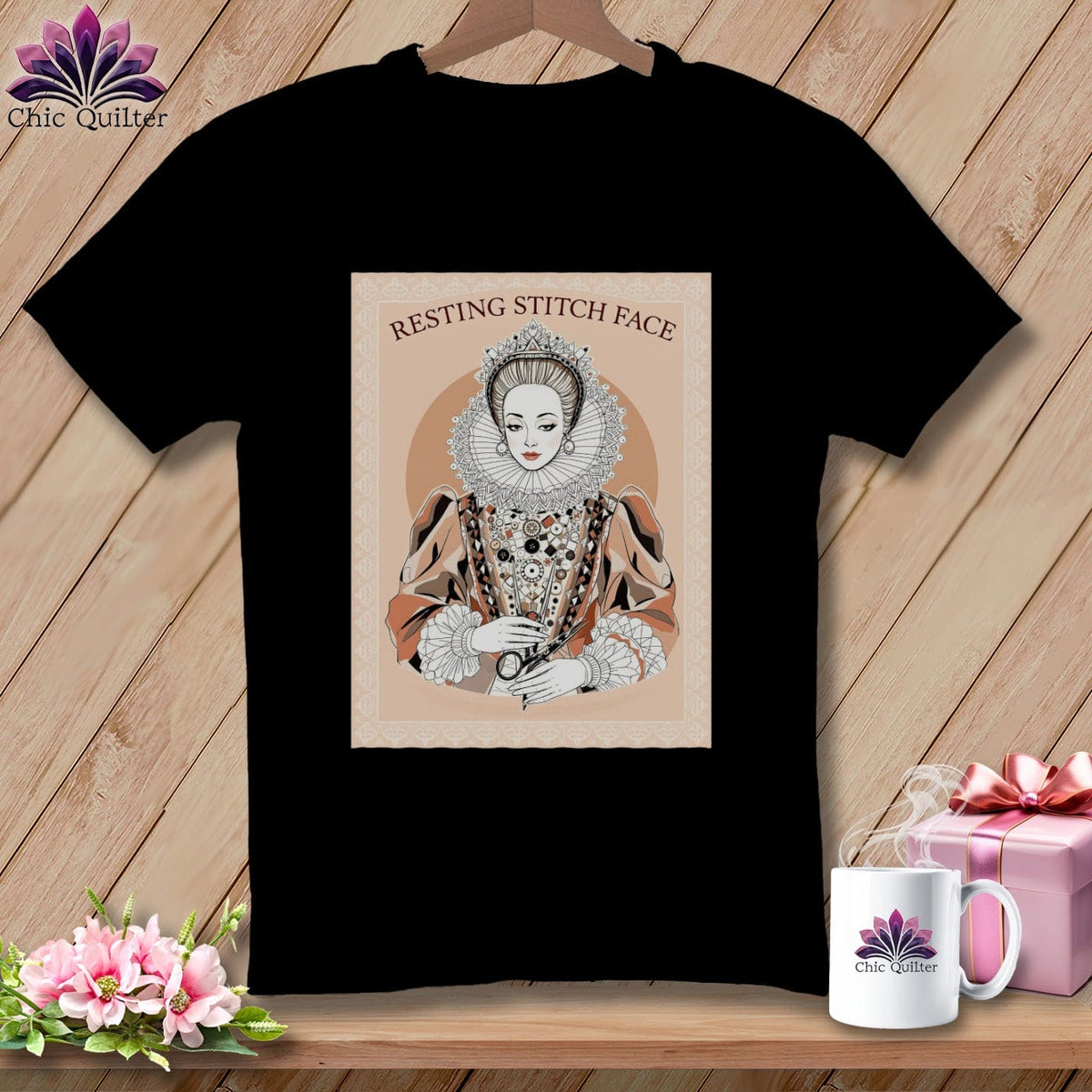 MyDesigns Physical Item S / Black Queen Eliza Stitch - Resting Stitch Face ~ Relaxed Fit Tee
