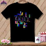 MyDesigns Physical Item S / Black Quilt Glitch ~ Relaxed Fit Tee