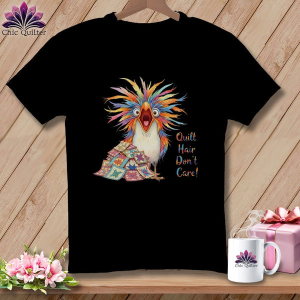 MyDesigns Physical Item S / Black Quilt Hair Don’t Care ~ Chaos Finch ~ Relaxed Fit Tee