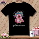 MyDesigns Physical Item S / Black Quilt Hair Don’t Care ~ Peaches Plume ~ Relaxed Fit Tee