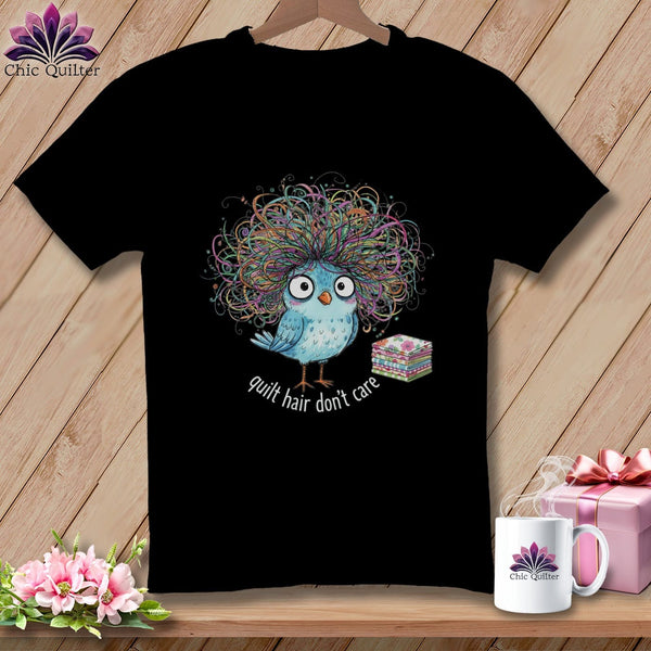 MyDesigns Physical Item S / Black Quilt Hair Don’t Care ~ Puffin Bea ~ Premium Tee