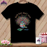 MyDesigns Physical Item S / Black Quilt Hair Don’t Care ~ Snipsy Wren ~ Relaxed Fit Tee