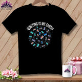 MyDesigns Physical Item S / Black Quilting is My Cardio ~ Relaxed Fit Tee