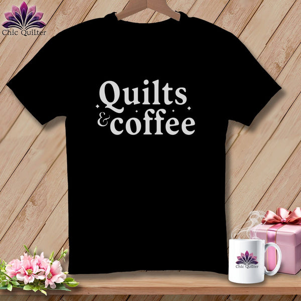 MyDesigns Physical Item S / Black Quilts & Coffee ~ Premium Tee