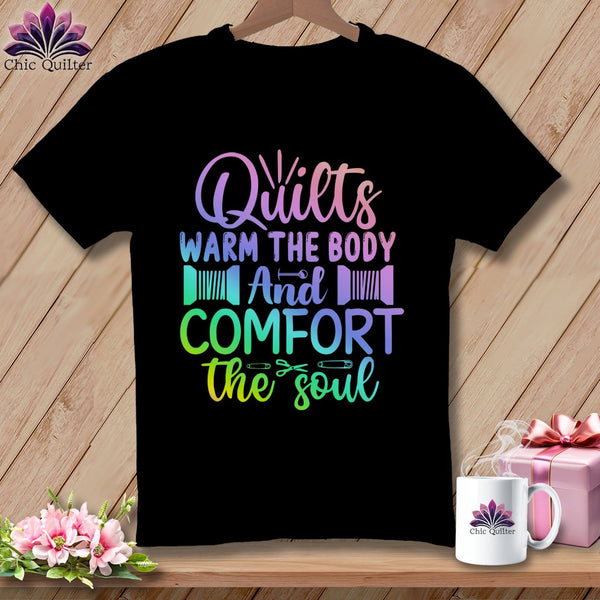 MyDesigns Physical Item S / Black Quilts Warm the Body and Comfort the soul ~ Relaxed Fit Tee