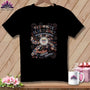 MyDesigns Physical Item S / Black Red White Blue and Quilt 250 Years of American Creativity Patriotic Quilte ~ Relaxed Fit Teer Tee