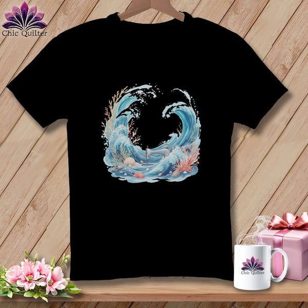 MyDesigns Physical Item S / Black Seaside Sewing ~ Relaxed Fit Tee