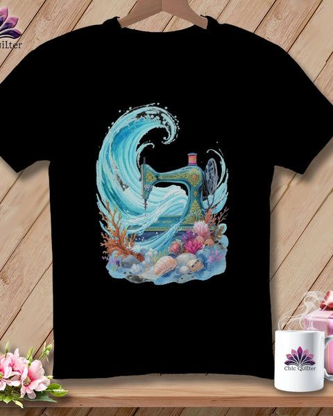 MyDesigns Physical Item S / Black Seaside Stitcher ~ Relaxed Fit Tee