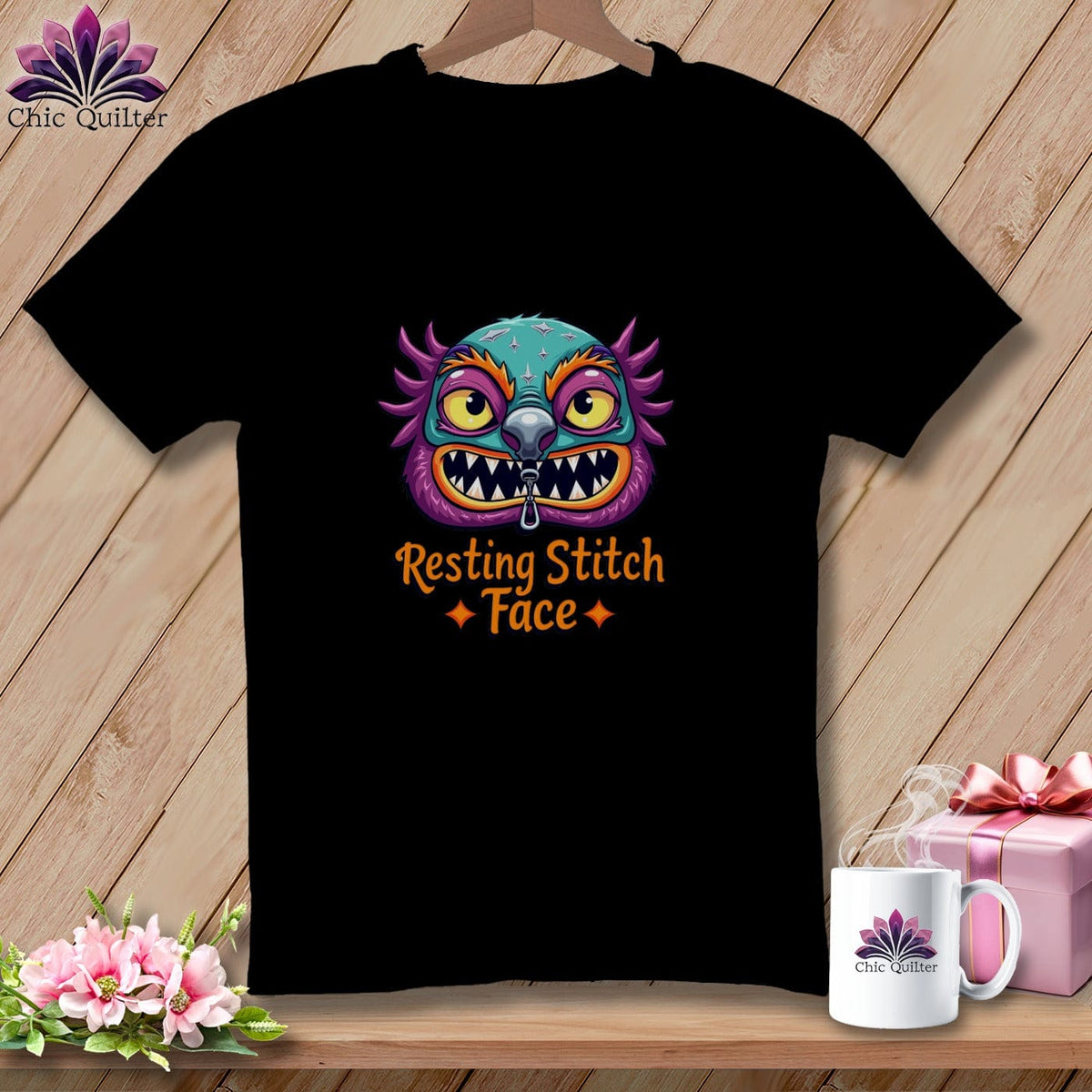 MyDesigns Physical Item S / Black Snipzilla - Resting Stitch Face ~ Relaxed Fit Tee