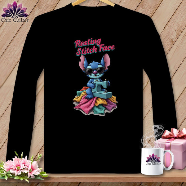 MyDesigns Physical Item S / Black Snither Stitcher - Resting Stitch Face ~ Long Sleeve Tee