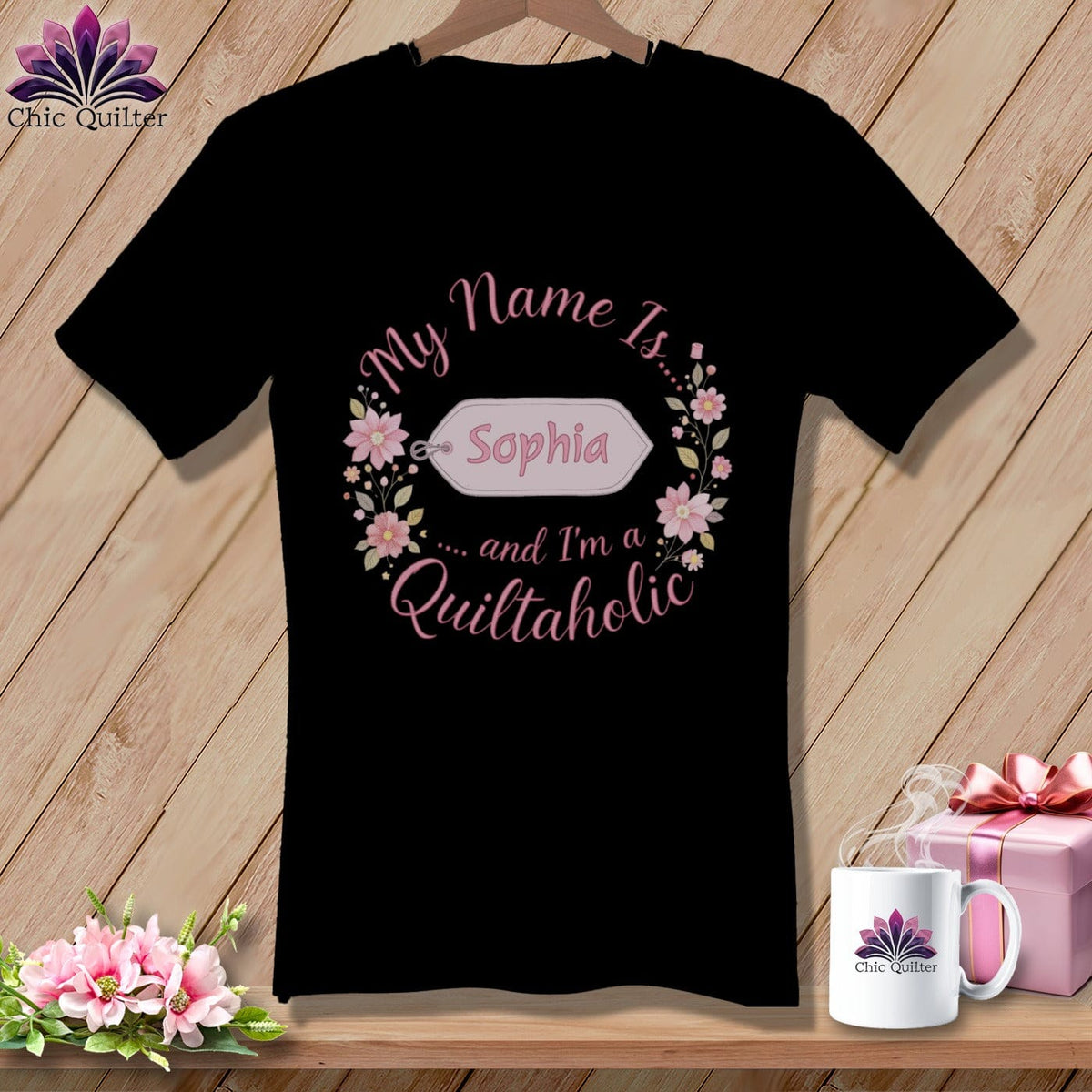 MyDesigns Physical Item S / Black Soft Vintage Personalized Name Tag ~ V-Neck Tee