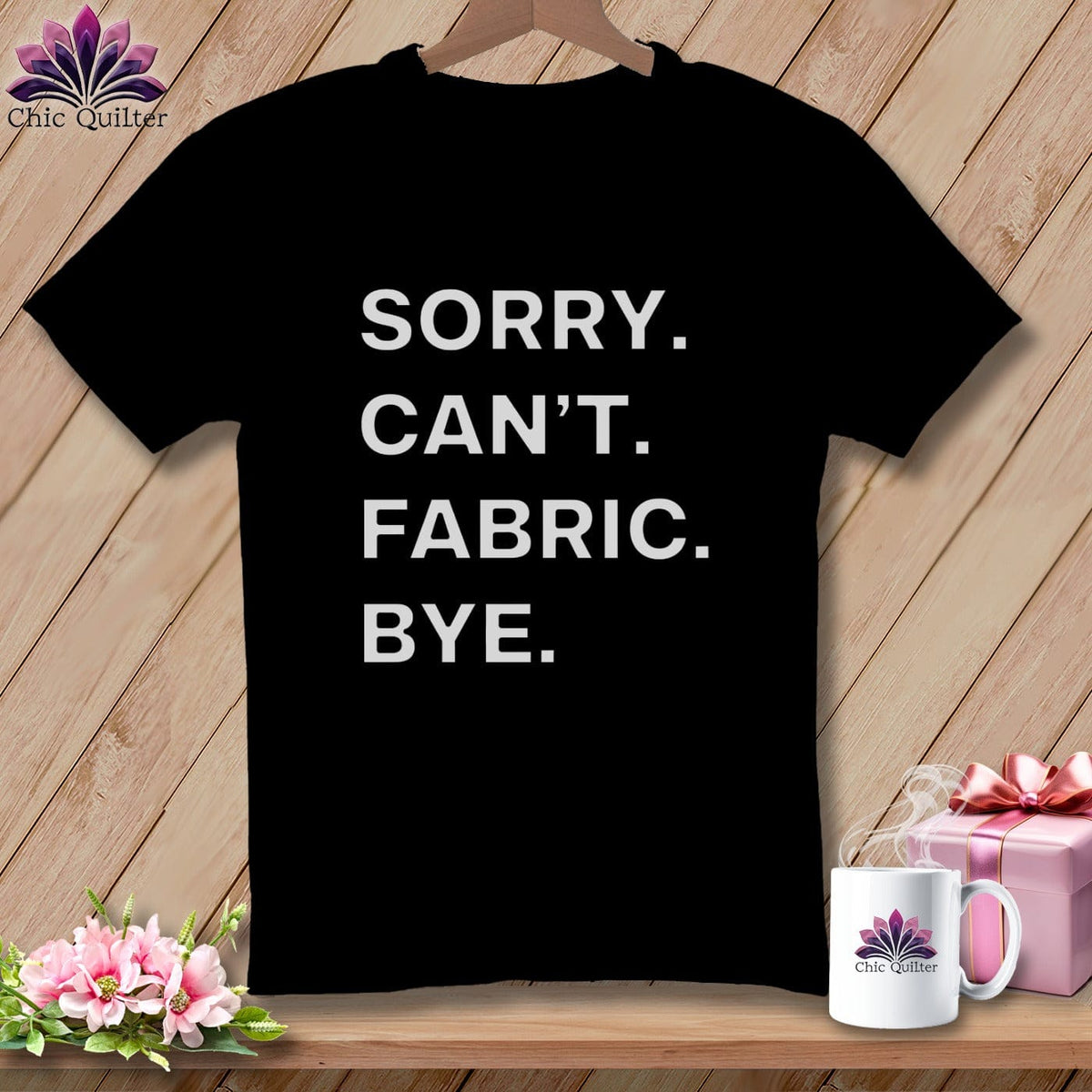 MyDesigns Physical Item S / Black Sorry. Can’t. Fabric. Bye. ~ Relaxed Fit Tee