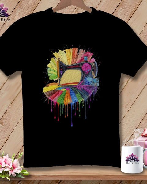 MyDesigns Physical Item S / Black Splahsed Stitches ~ Relaxed Fit Tee