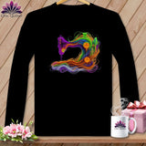 MyDesigns Physical Item S / Black Spooky Gust ~ October Design ~ Windy Stitches Collection (September Start) ~ Premium Long Sleeve Tee