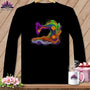 MyDesigns Physical Item S / Black Spooky Gust ~ October Design ~ Windy Stitches Collection (September Start) ~ Premium Long Sleeve Tee