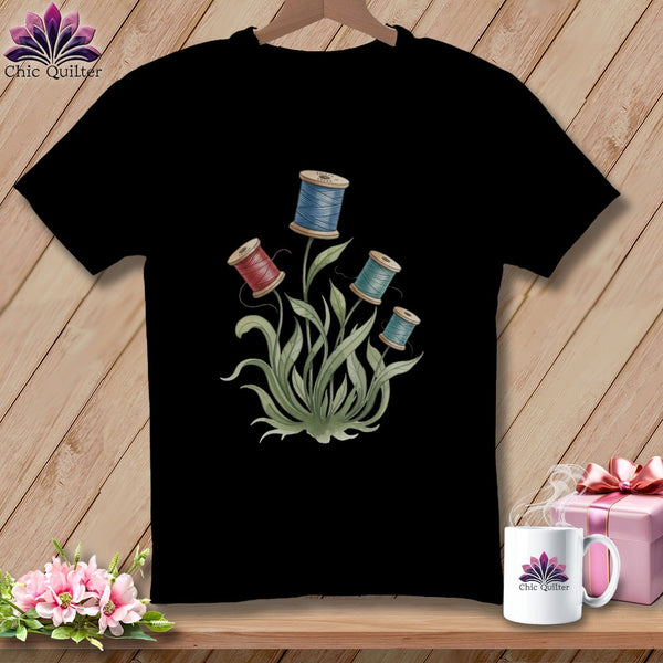 MyDesigns Physical Item S / Black Spool Blooms ~ Relaxed Fit Tee