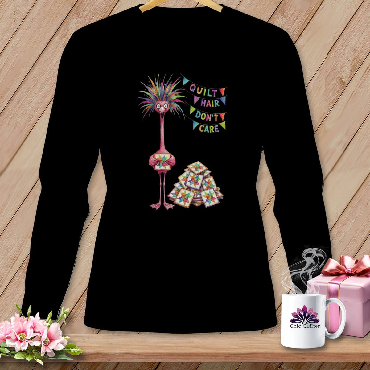 MyDesigns Physical Item S / Black Starla Flamingle ~ Long Sleeve Tee