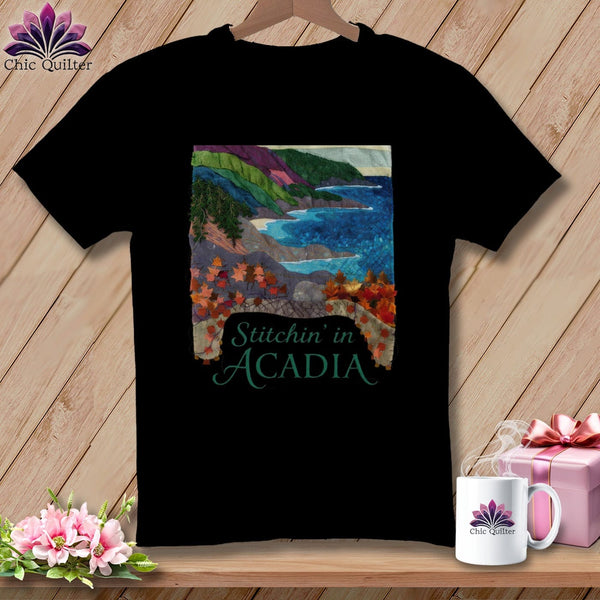 MyDesigns Physical Item S / Black Stitchin' in Acadia National Park ~ Relaxed Fit Tee