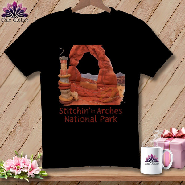 MyDesigns Physical Item S / Black Stitchin' in Arches National Park ~ Relaxed Fit Tee