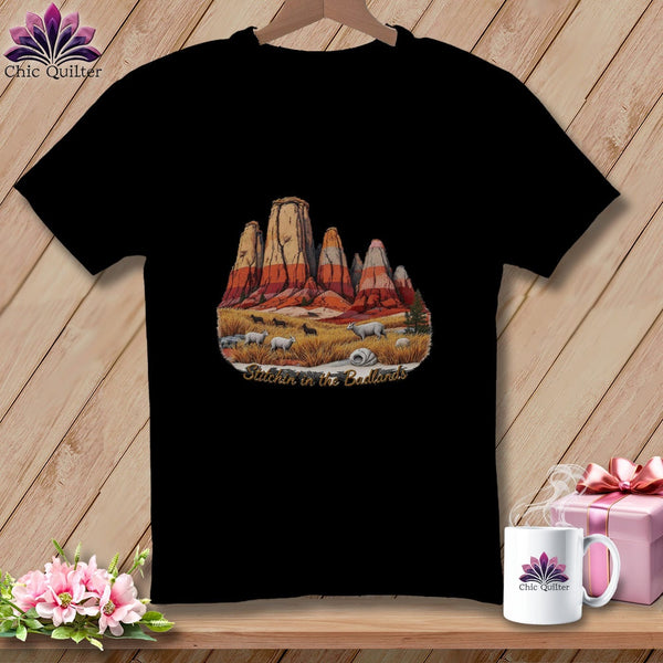 MyDesigns Physical Item S / Black Stitchin' in Badlands National Park ~ Relaxed Fit Tee