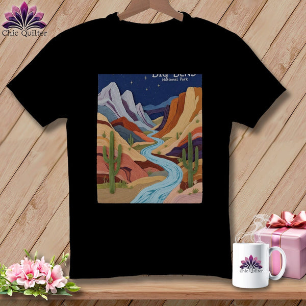 MyDesigns Physical Item S / Black Stitchin' in Big Bend National Park ~ Relaxed Fit Tee