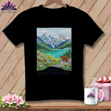 MyDesigns Physical Item S / Black Stitchin' in Glacier National Park ~ Relaxed Fit Tee