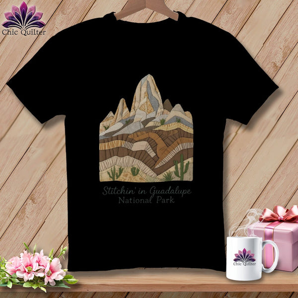MyDesigns Physical Item S / Black Stitchin' in Guadalupe Mountains National Park ~ Relaxed Fit Tee