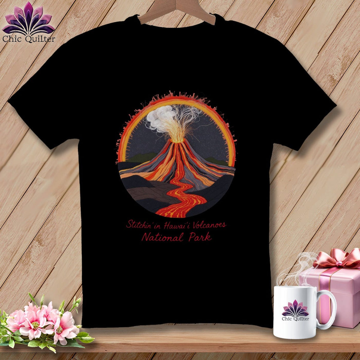 MyDesigns Physical Item S / Black Stitchin' in Hawaii Volcanoes National Park ~ Relaxed Fit Tee