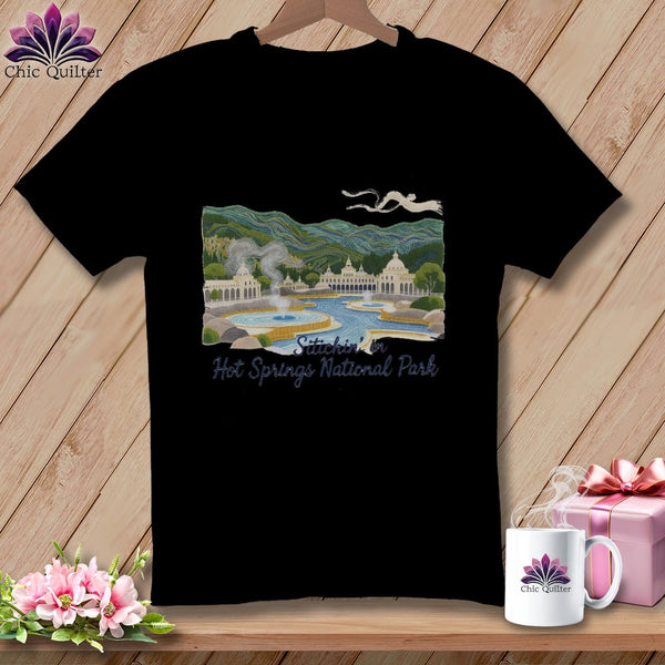 MyDesigns Physical Item S / Black Stitchin' in Hot Springs National Park ~ Relaxed Fit Tee