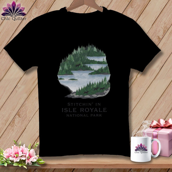 MyDesigns Physical Item S / Black Stitchin' in Isle Royale National Park ~ Relaxed Fit Tee