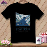 MyDesigns Physical Item S / Black Stitchin' in Kenai Fjords National Park ~ Relaxed Fit Tee