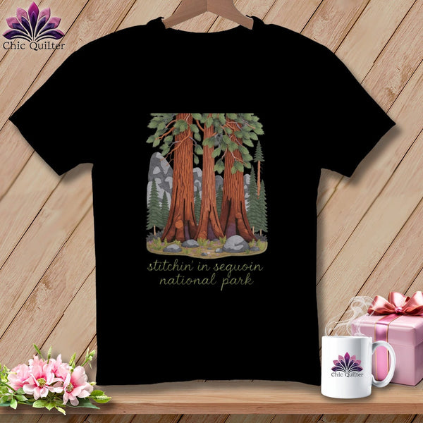 MyDesigns Physical Item S / Black Stitchin' in Sequoia National Park ~ Relaxed Fit Tee