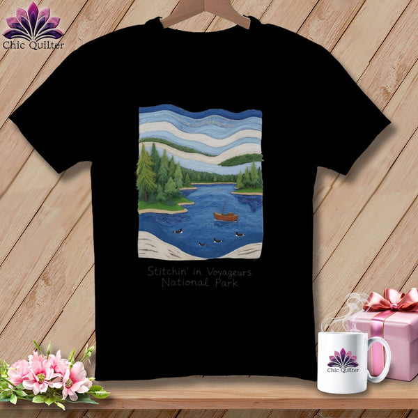 MyDesigns Physical Item S / Black Stitchin' in Voyageurs National Park ~ Relaxed Fit Tee