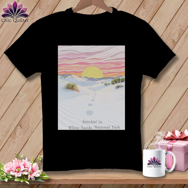 MyDesigns Physical Item S / Black Stitchin' in White Sands National Park ~ Relaxed Fit Tee