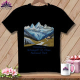 MyDesigns Physical Item S / Black Stitchin' in Wrangell–St. Elias National Park and Preserve ~ Relaxed Fit Tee