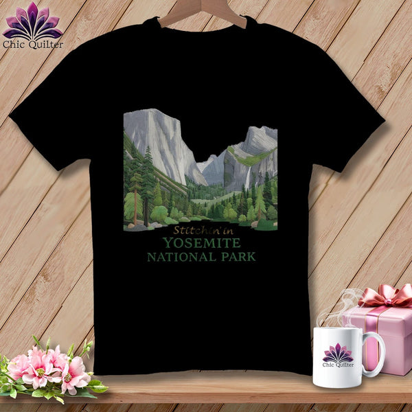 MyDesigns Physical Item S / Black Stitchin' in Yosemite National Park ~ Relaxed Fit Tee