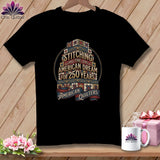 MyDesigns Physical Item S / Black Stitching the American Dream for 250 Years American Quilters ~ Relaxed Fit Tee