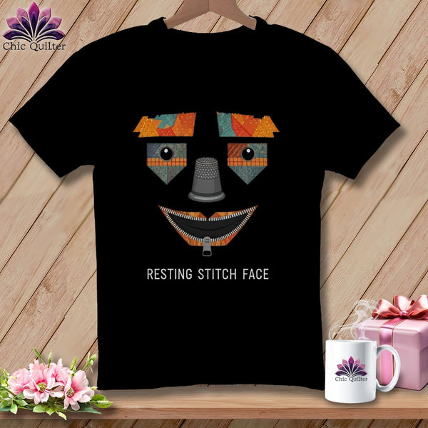 MyDesigns Physical Item S / Black Strawman - Resting Stitch Face ~ Premium Tee