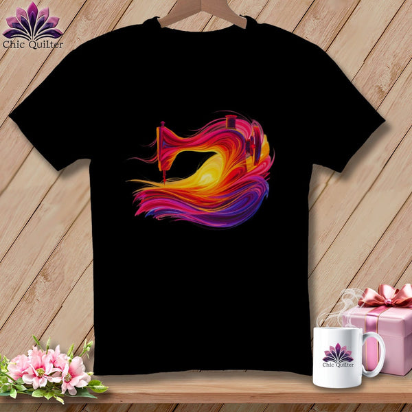 MyDesigns Physical Item S / Black Sunset Storm ~ August Design ~ Windy Stitches Collection (July Start) ~ Premium Tee