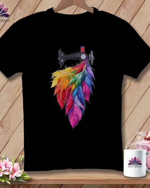 MyDesigns Physical Item S / Black Threaded Wings ~ Relaxed Fit Tee