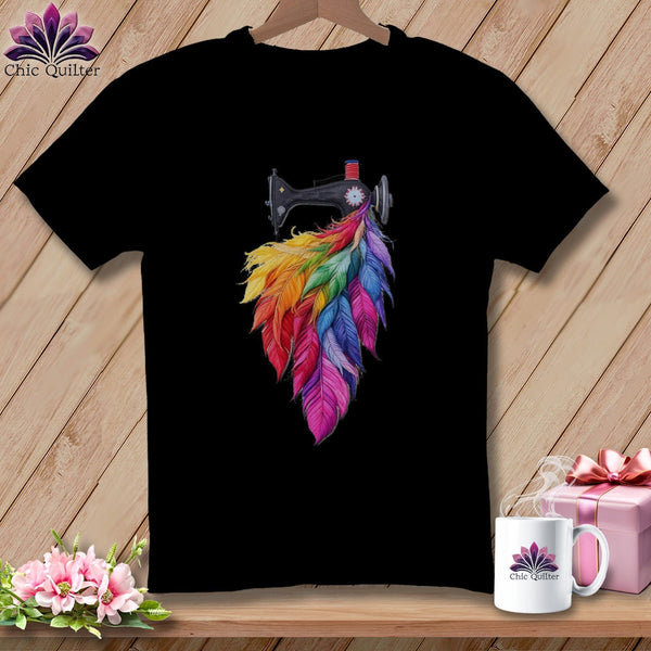 MyDesigns Physical Item S / Black Threaded Wings ~ Relaxed Fit Tee
