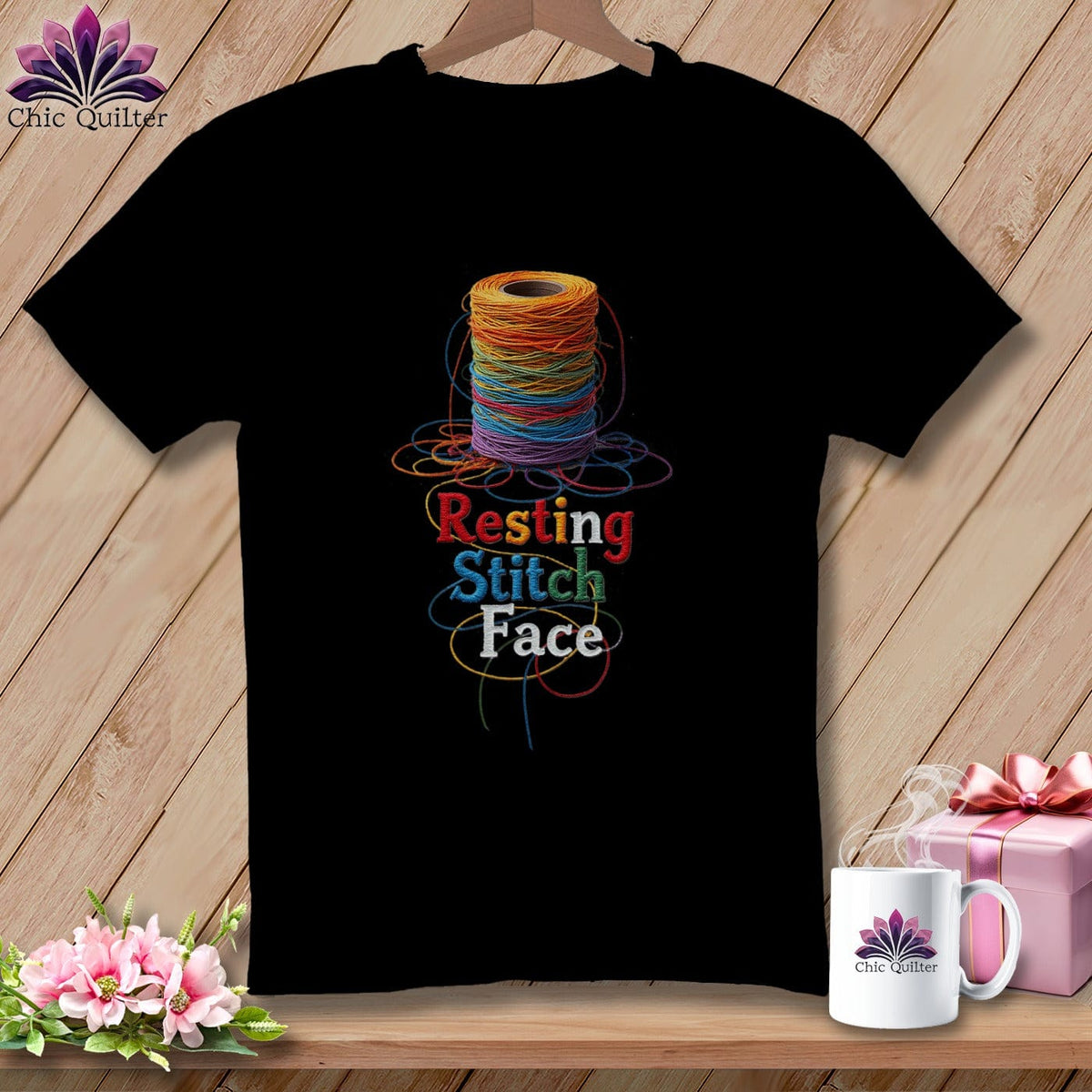MyDesigns Physical Item S / Black Twisted - Resting Stitch Face ~ Relaxed Fit Tee