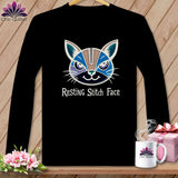 MyDesigns Physical Item S / Black What Do You Want? - Resting Stitch Face ~ Long Sleeve T-Shirt