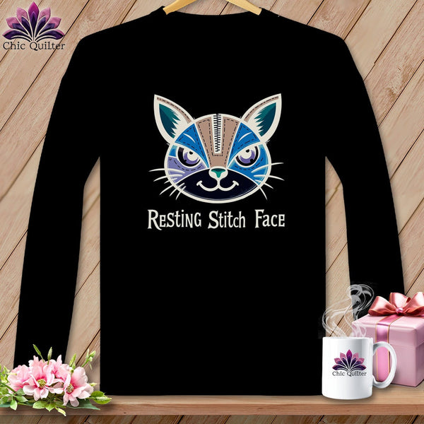 MyDesigns Physical Item S / Black What Do You Want? - Resting Stitch Face ~ Long Sleeve T-Shirt