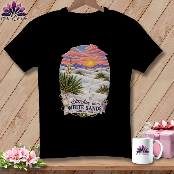 MyDesigns Physical Item S / Black White Sands National Park, Stitchin in ~ Relaxed Fit Tee