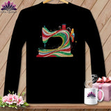 MyDesigns Physical Item S / Black Winter Spark ~ December Design ~ Windy Stitches Collection (November Start) ~ Premium Long Sleeve Tee