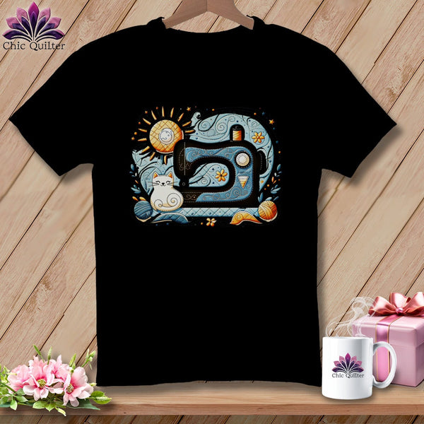MyDesigns Physical Item S / Black Zen Kitty Quilter ~ Relaxed Fit Tee