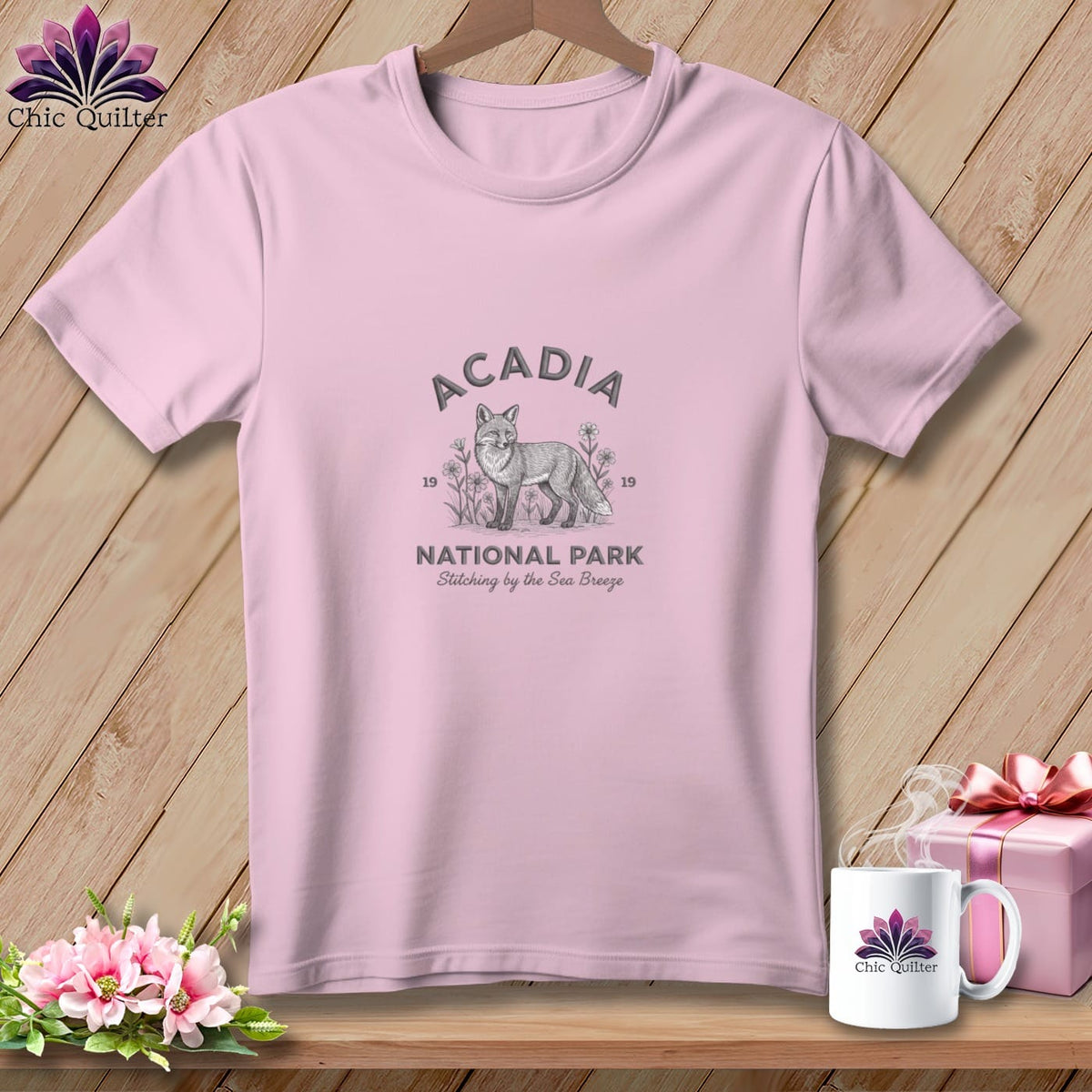 MyDesigns Physical Item S / Blossom Acadia National Park, Stitchin In Beauty ~ Premium Tee