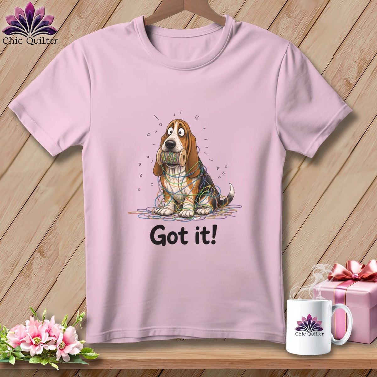 MyDesigns Physical Item S / Blossom Basset Hound Helper ~ Premium Tee