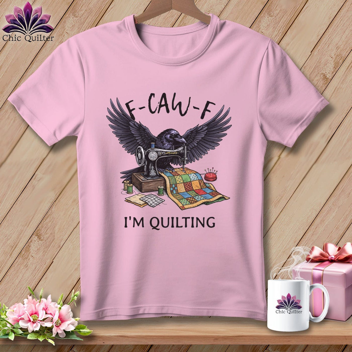 MyDesigns Physical Item S / Blossom F ~ CAW ~ F ~ I’m Quilting in Color ~ Premium Tee